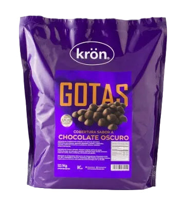 COBERTURA GOTAS CHOCOLATE OSCURO KRÖN 1 kg