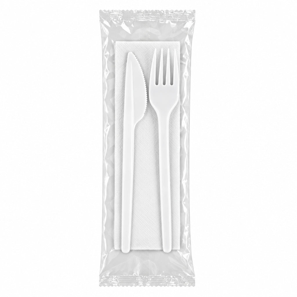 KIT TENEDOR, CUCHILLO Y SERVILLETA
