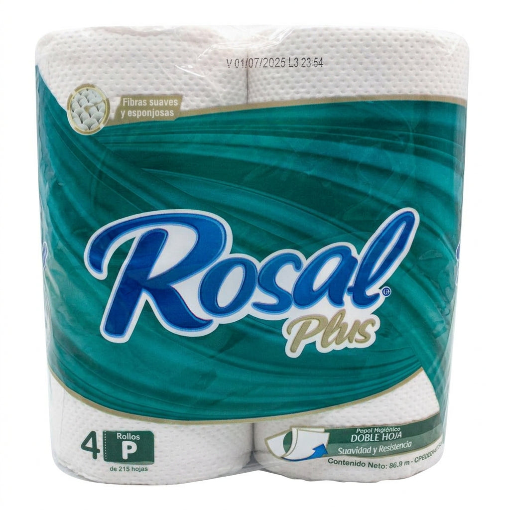 PAPEL HIGIENICO ROSAL VERDE 4 ROLLOS