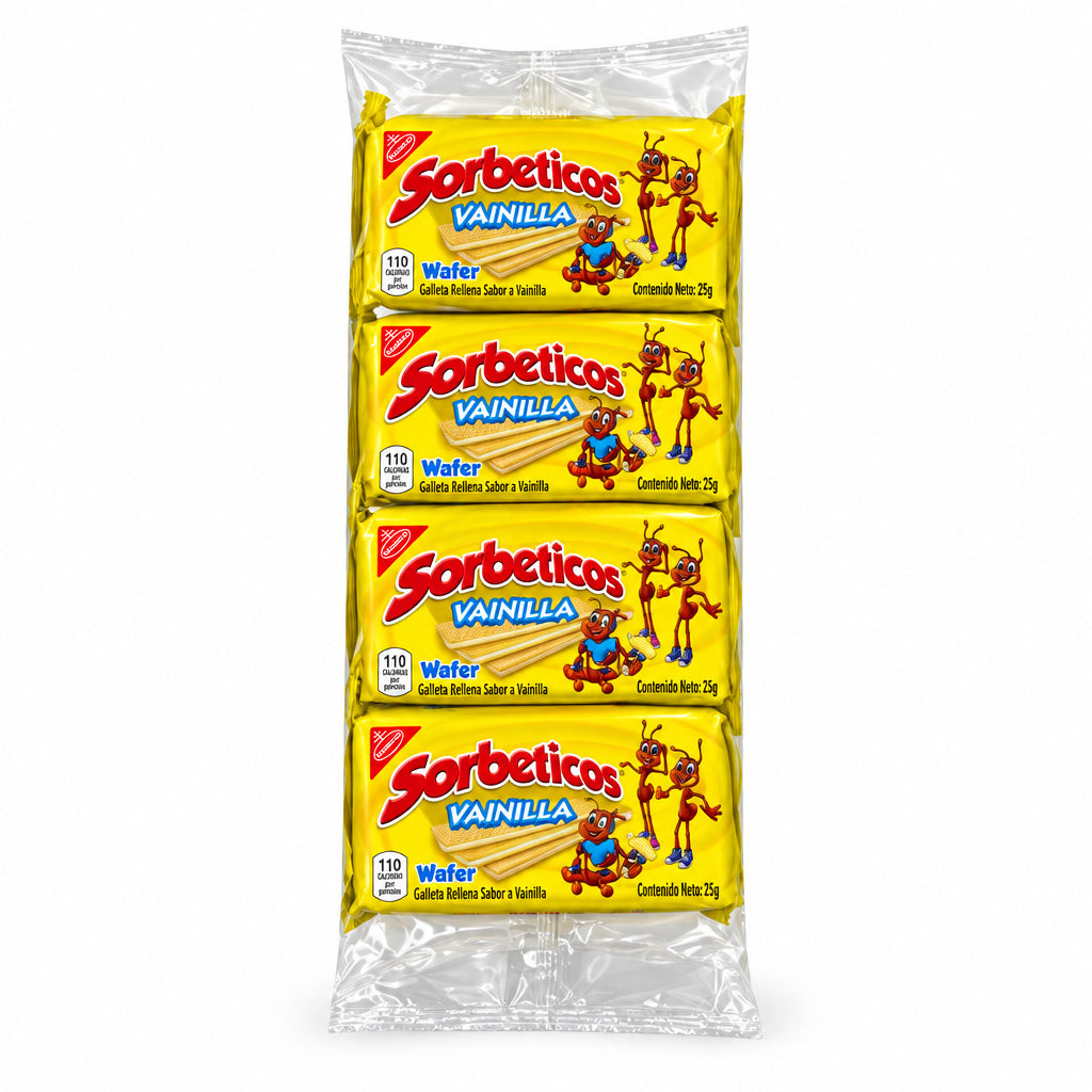 WAFER SORBETICO VAINILLA 4 UNIDADES 100g