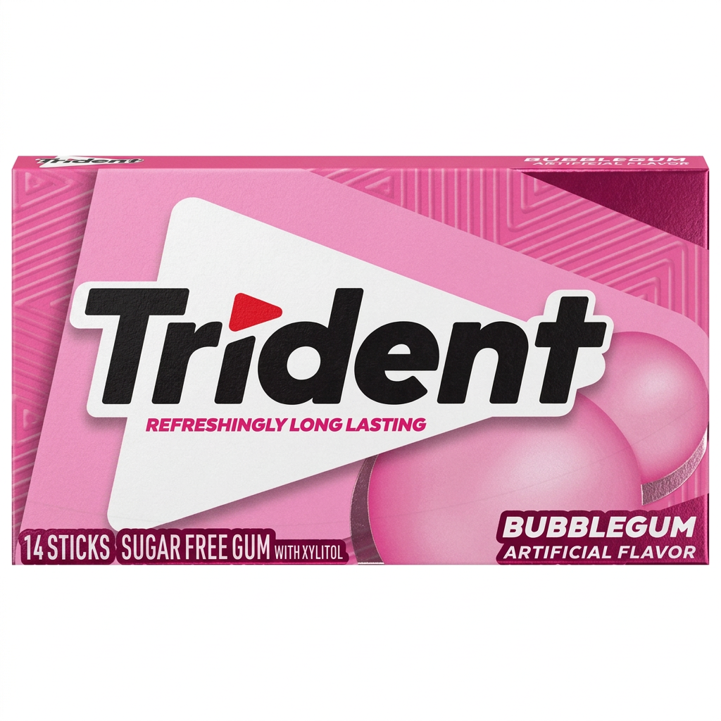 TRIDENT BUBBLEGUM TWIST 14 STICKS.
