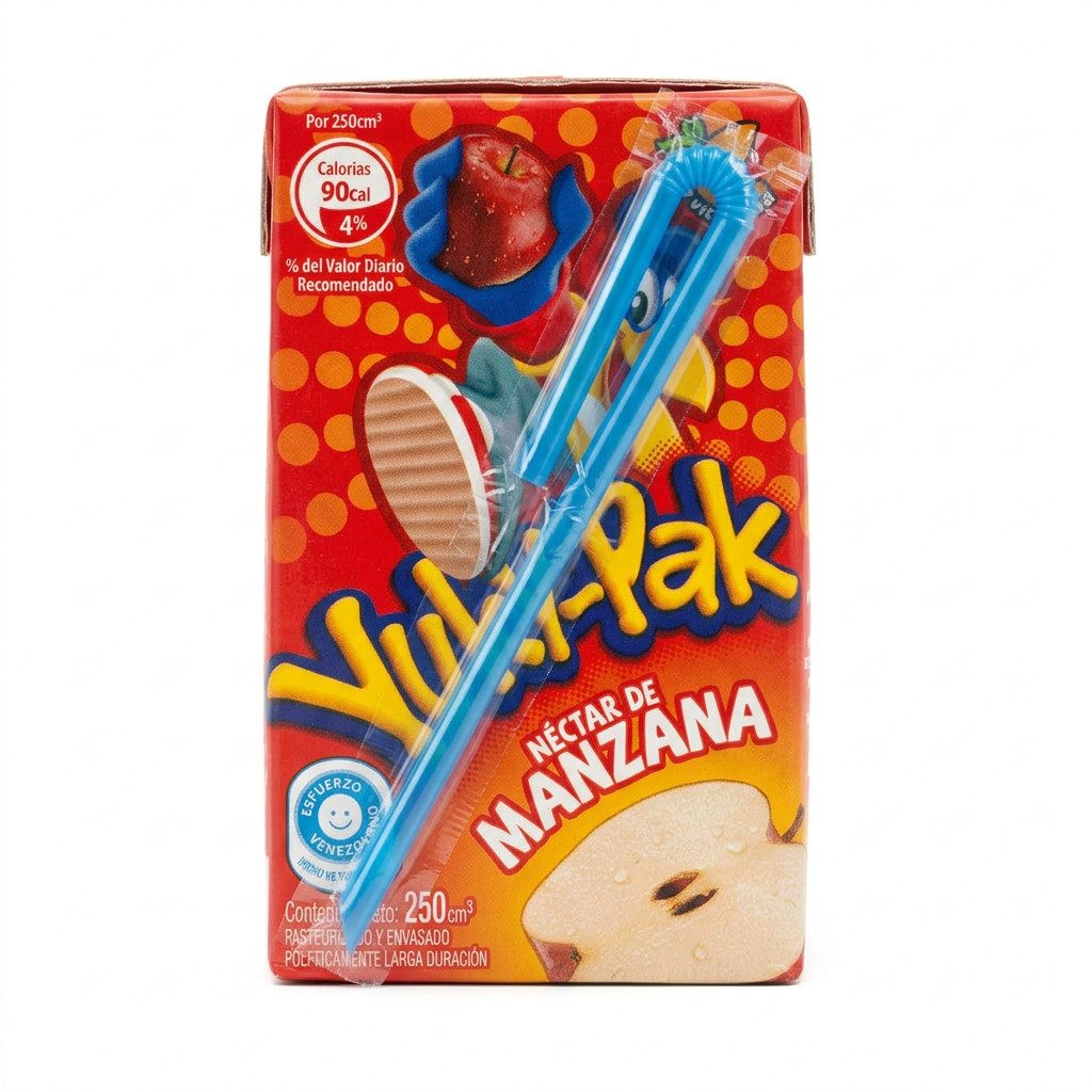 Yuky-Pak Manzana con pitillo